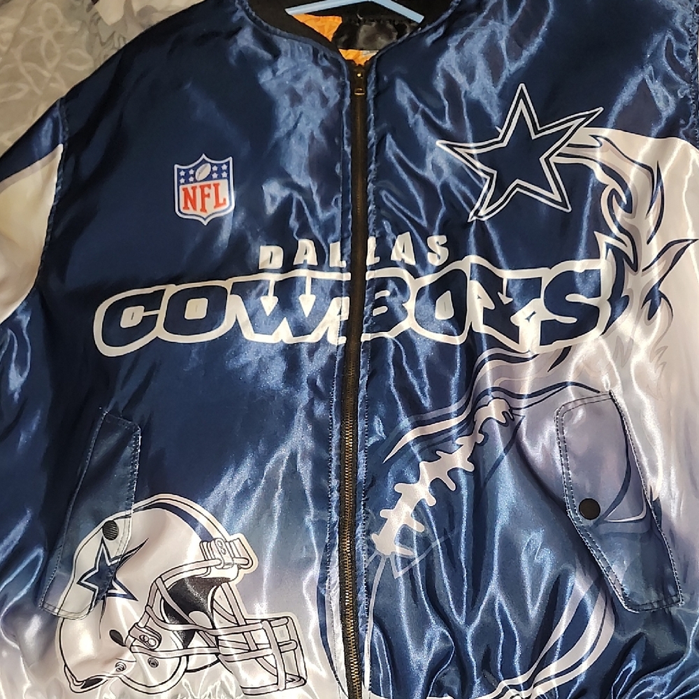 NFL Dallas Cowboys Kids Puffer Jacket - Blue and White